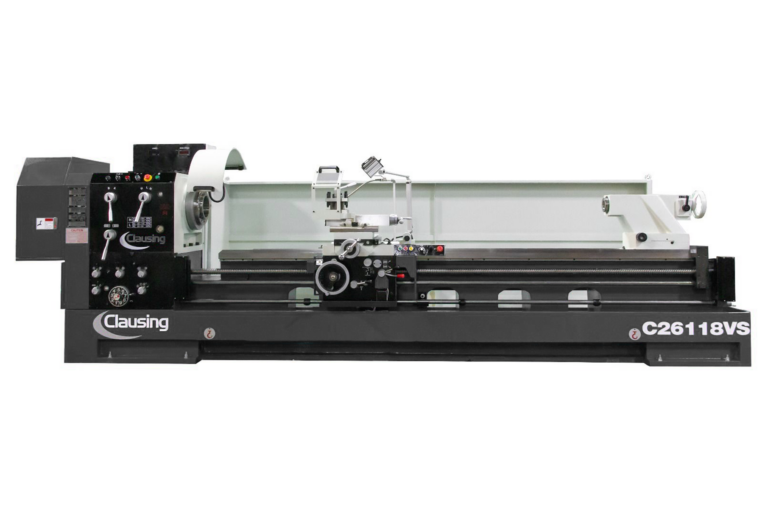 C26118VS – Clausing Lathe 26.7” Swing over Bed, Variable Speed Gap Bed Engine Lathe