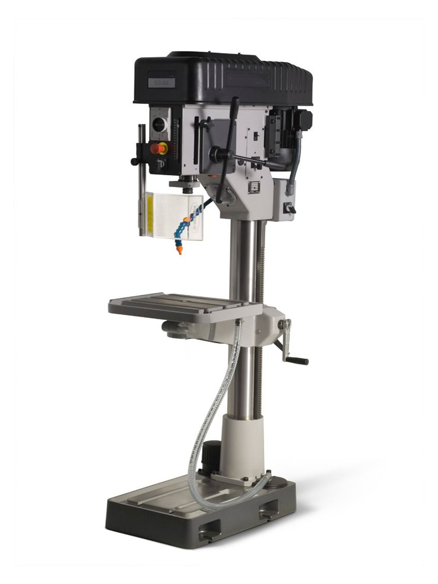 SZ32 – Clausing Iberdrill 23.62” Floor Drill Press Step Pulley Belt Drive Adjustable Work Table and Base